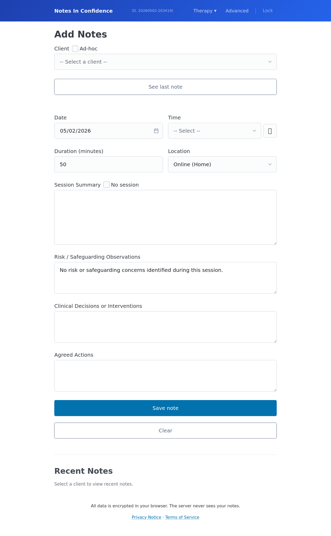 The dashboard you arrive on after setup